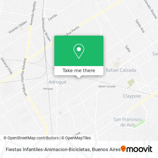 Mapa de Fiestas Infantiles-Animacion-Bicicletas