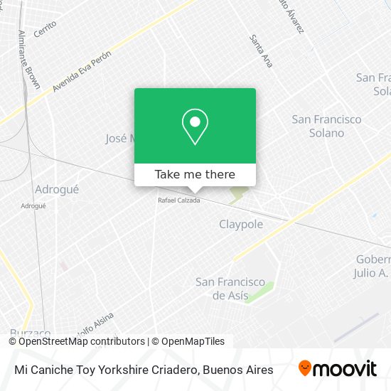 Mi Caniche Toy Yorkshire Criadero map