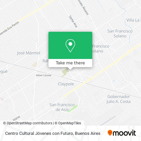 Mapa de Centro Cultural Jóvenes con Futuro