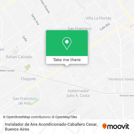 Mapa de Instalador de Aire Acondicionado-Caballero Cesar