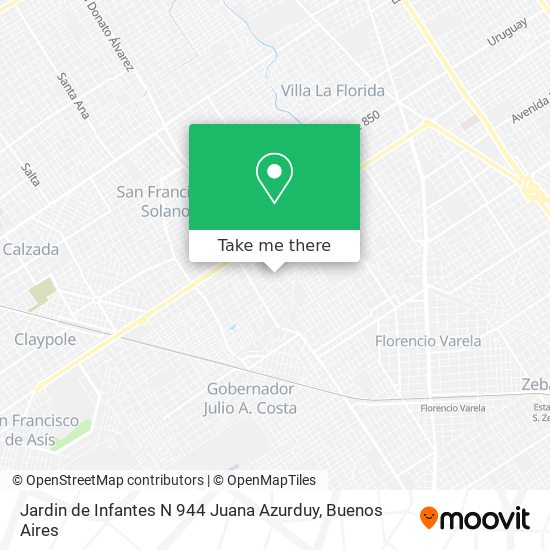 Jardin de Infantes N 944 Juana Azurduy map