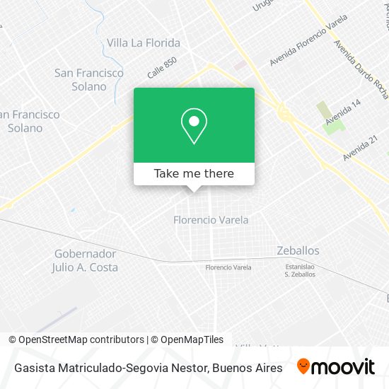 Mapa de Gasista Matriculado-Segovia Nestor