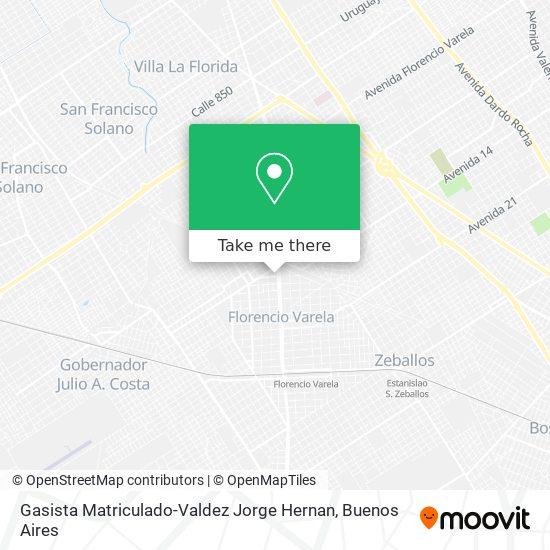 Gasista Matriculado-Valdez Jorge Hernan map