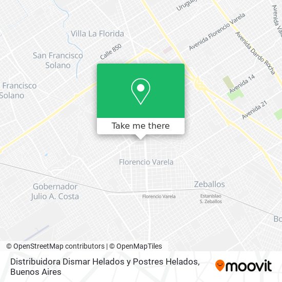 Distribuidora Dismar Helados y Postres Helados map