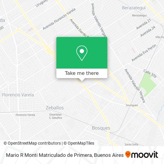 Mapa de Mario R Monti Matriculado de Primera