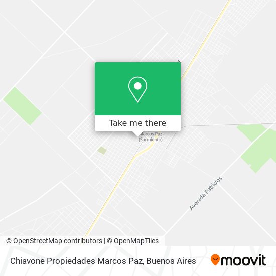 Mapa de Chiavone Propiedades Marcos Paz