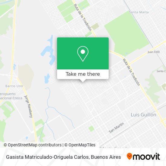 Gasista Matriculado-Origuela Carlos map