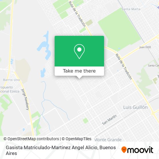 Mapa de Gasista Matriculado-Martinez Angel Alicio