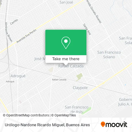 Mapa de Urólogo-Nardone Ricardo Miguel