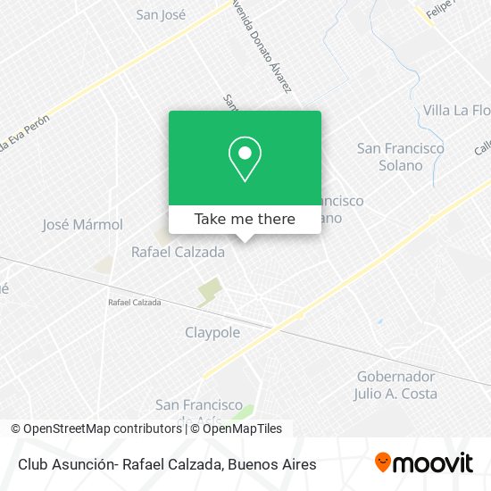 Club Asunción- Rafael Calzada map
