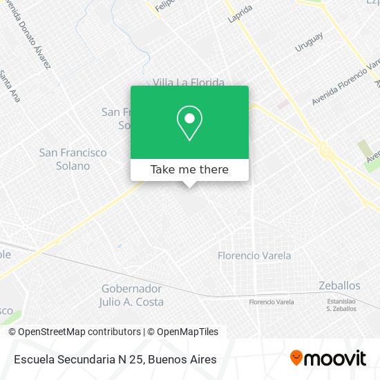 Mapa de Escuela Secundaria N 25