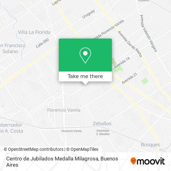 Mapa de Centro de Jubilados Medalla Milagrosa