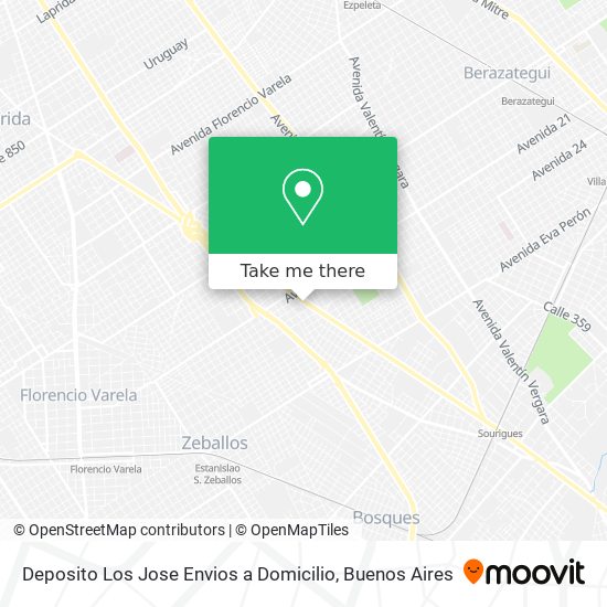 Mapa de Deposito Los Jose Envios a Domicilio