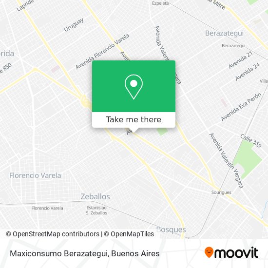 Mapa de Maxiconsumo Berazategui