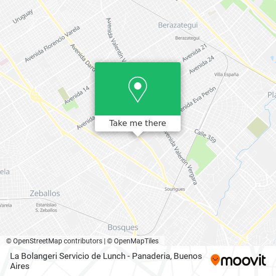 Mapa de La Bolangeri Servicio de Lunch - Panaderia