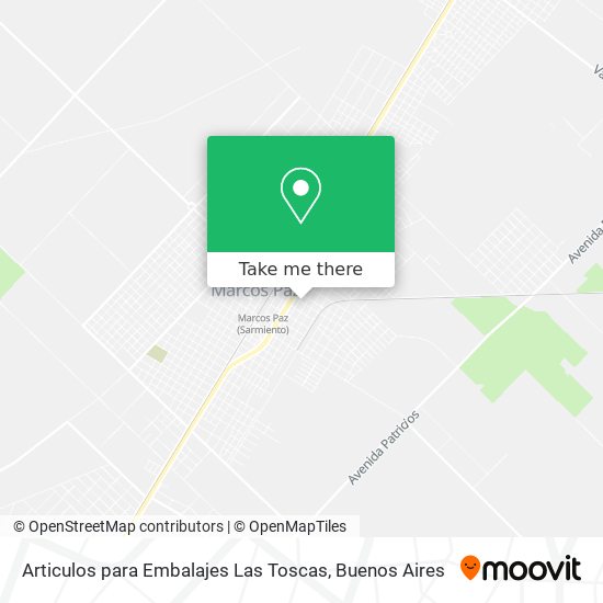 Mapa de Articulos para Embalajes Las Toscas