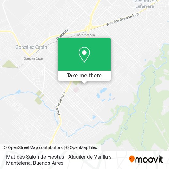 Mapa de Matices Salon de Fiestas - Alquiler de Vajilla y Manteleria