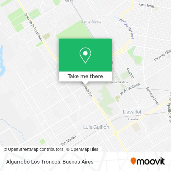 Algarrobo Los Troncos map