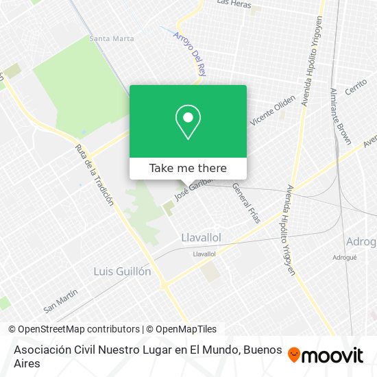 Asociación Civil Nuestro Lugar en El Mundo map