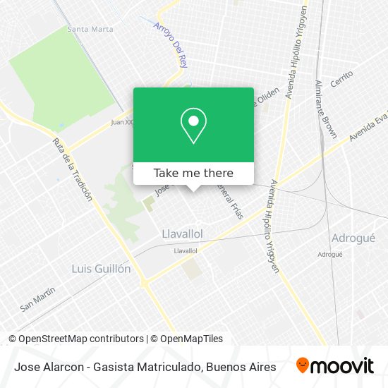 Jose Alarcon - Gasista Matriculado map