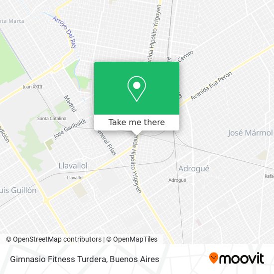 Mapa de Gimnasio Fitness Turdera