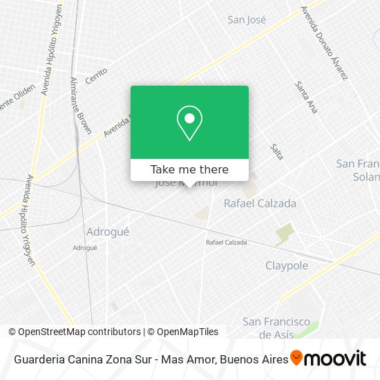 Guarderia Canina Zona Sur - Mas Amor map