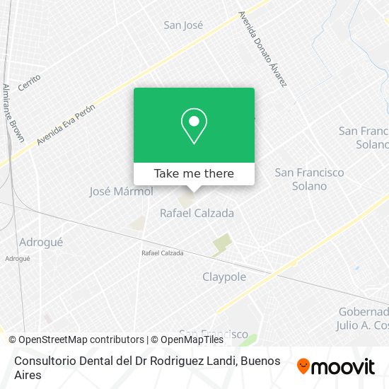 Mapa de Consultorio Dental del Dr Rodriguez Landi