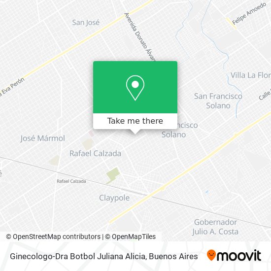 Mapa de Ginecologo-Dra Botbol Juliana Alicia