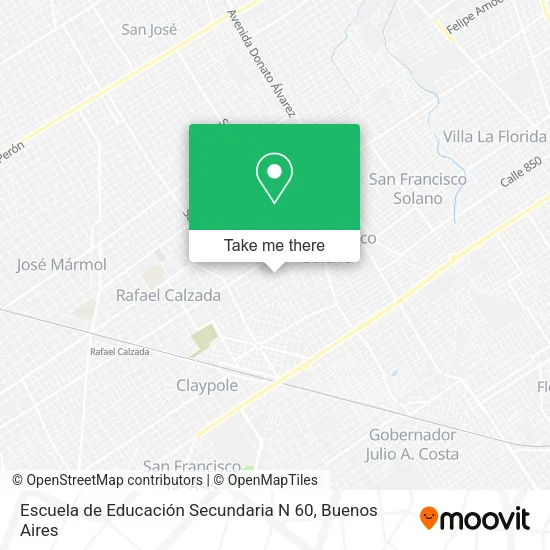 Mapa de Escuela de Educación Secundaria N 60