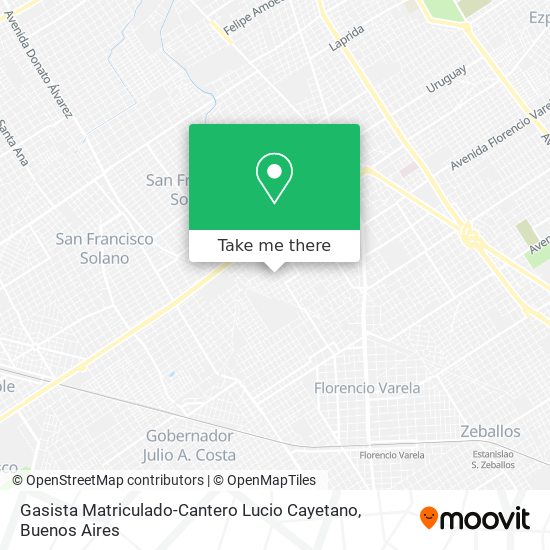 Gasista Matriculado-Cantero Lucio Cayetano map