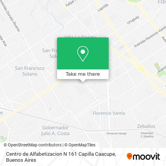 Mapa de Centro de Alfabetizacion N 161 Capilla Caacupe