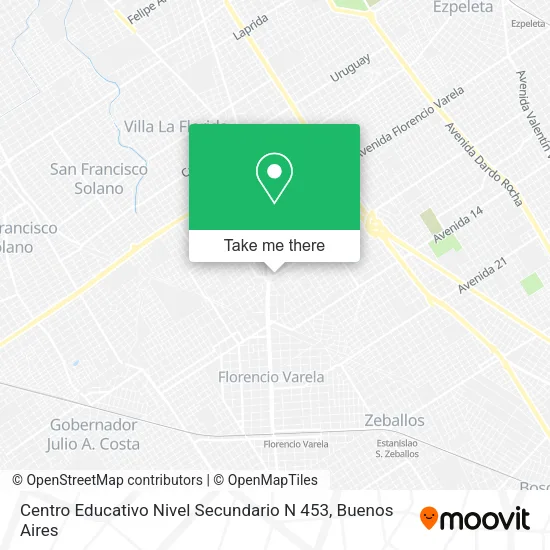Mapa de Centro Educativo Nivel Secundario N 453