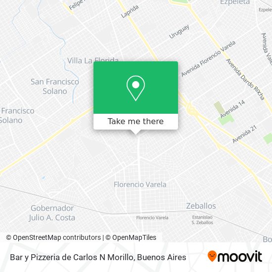 Mapa de Bar y Pizzeria de Carlos N Morillo