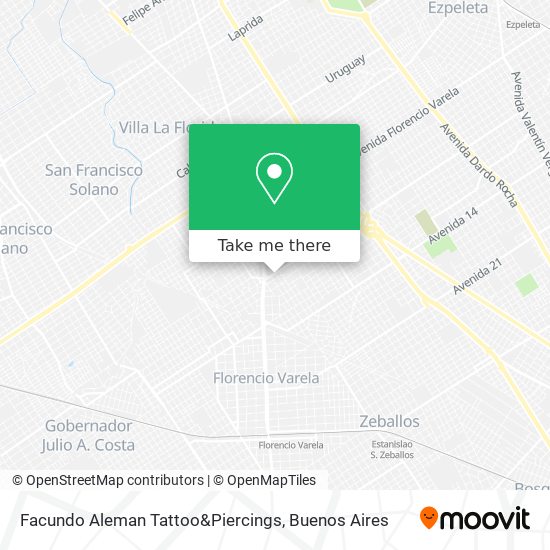 Facundo Aleman Tattoo&Piercings map