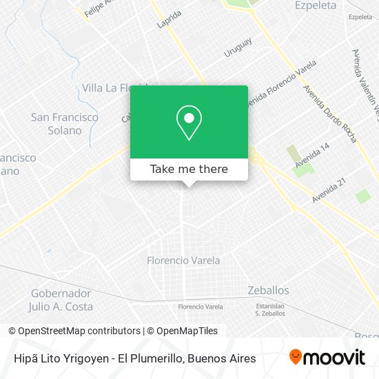 Hipã Lito Yrigoyen - El Plumerillo map