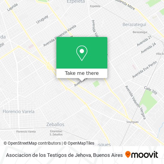 Asociacion de los Testigos de Jehova map