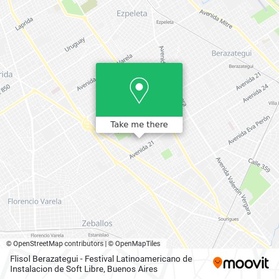 Flisol Berazategui - Festival Latinoamericano de Instalacion de Soft Libre map