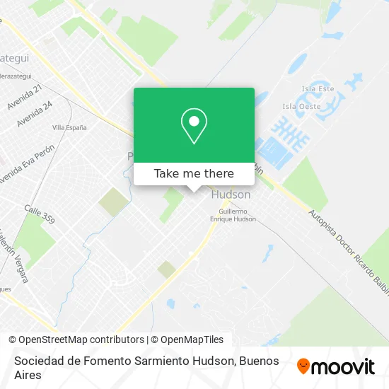Mapa de Sociedad de Fomento Sarmiento Hudson