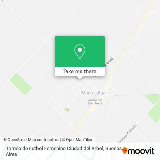 Torneo de Futbol Femenino Ciudad del Arbol map
