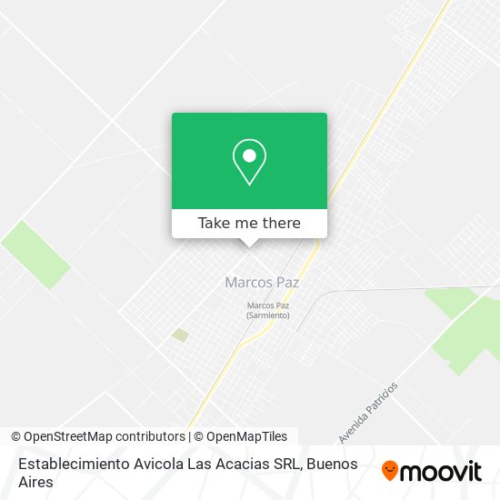 Mapa de Establecimiento Avicola Las Acacias SRL