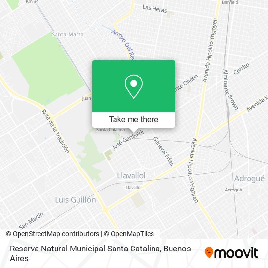 Mapa de Reserva Natural Municipal Santa Catalina