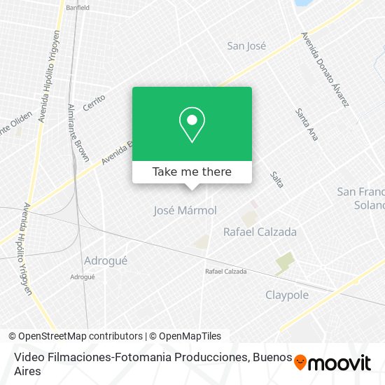 Video Filmaciones-Fotomania Producciones map