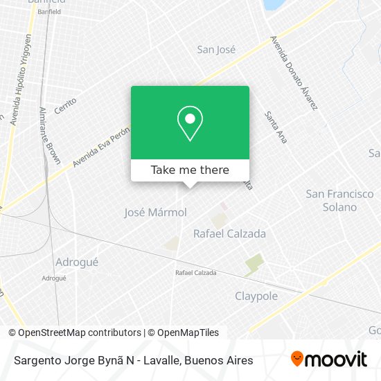 Sargento Jorge Bynã N - Lavalle map