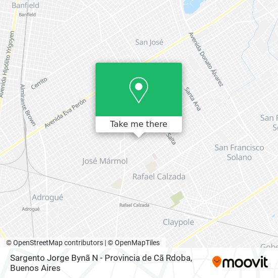 Sargento Jorge Bynã N - Provincia de Cã Rdoba map