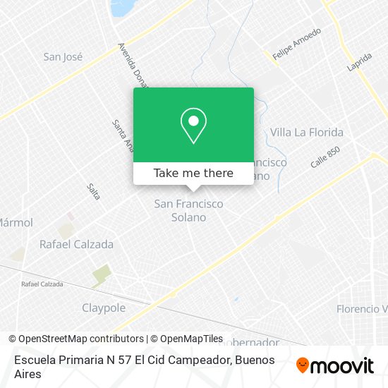 Escuela Primaria N 57 El Cid Campeador map