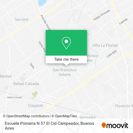 Escuela Primaria N 57 El Cid Campeador map