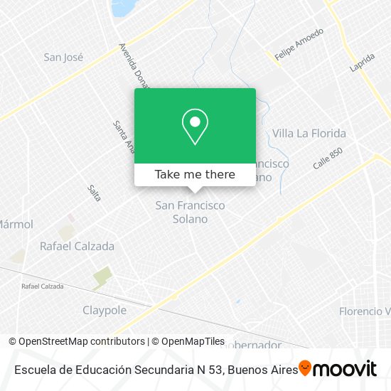 Escuela de Educación Secundaria N 53 map