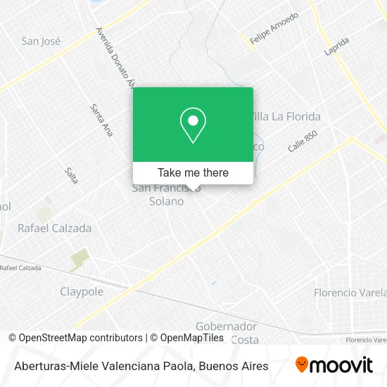 Aberturas-Miele Valenciana Paola map