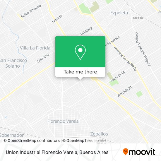 Union Industrial Florencio Varela map