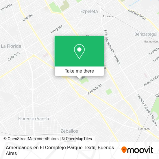 Americanos en El Complejo Parque Textil map